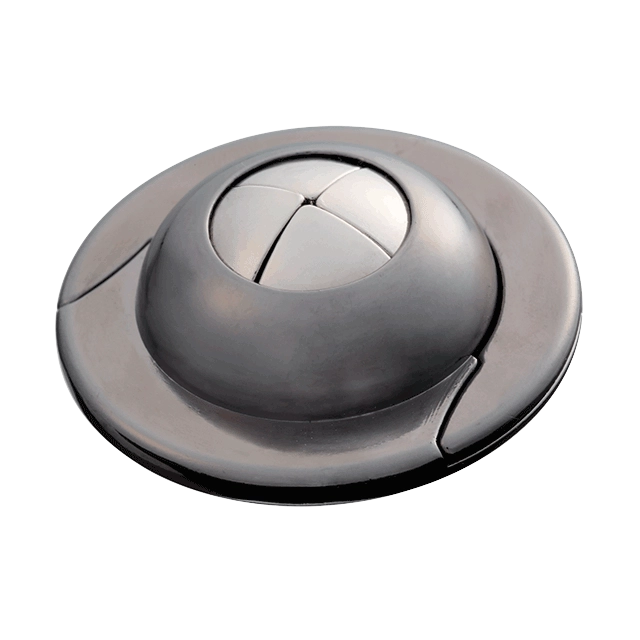 Een metalen 3D breinbreker puzzel in de vorm van een UFO, met gedraaide en verstrengelde delen die een uitdagende puzzel vormen om op te lossen.